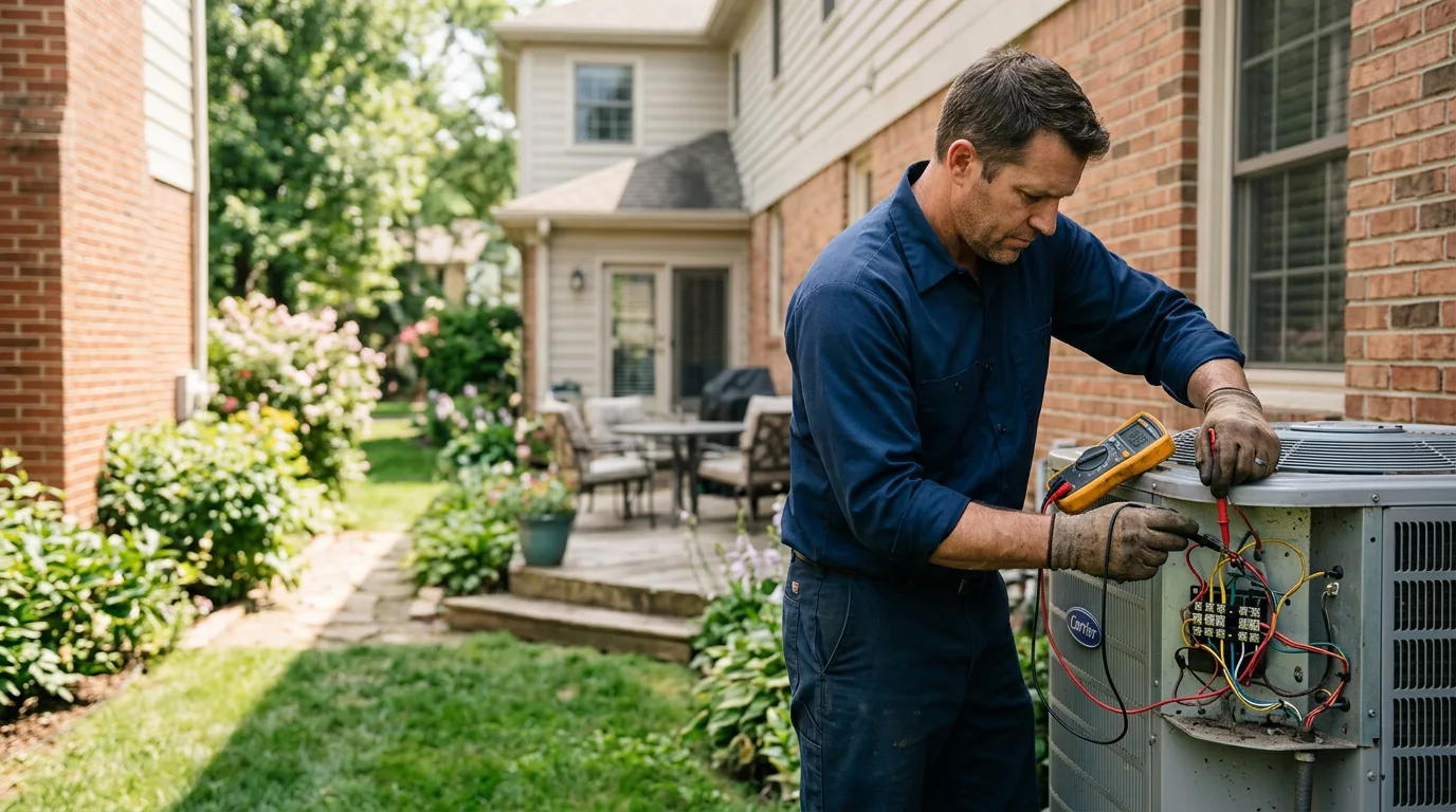 HVAC technician working near Springs, PA